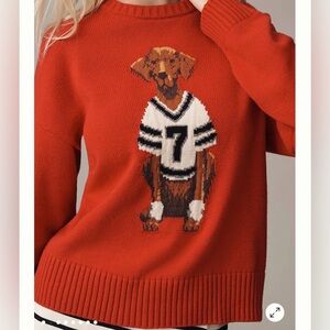 Jolene pullover sweater with Dog Graphic